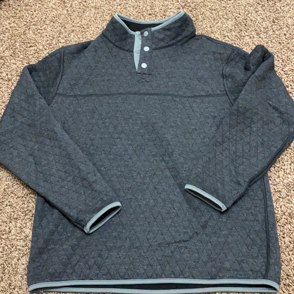 Quarter button up sweatshirt